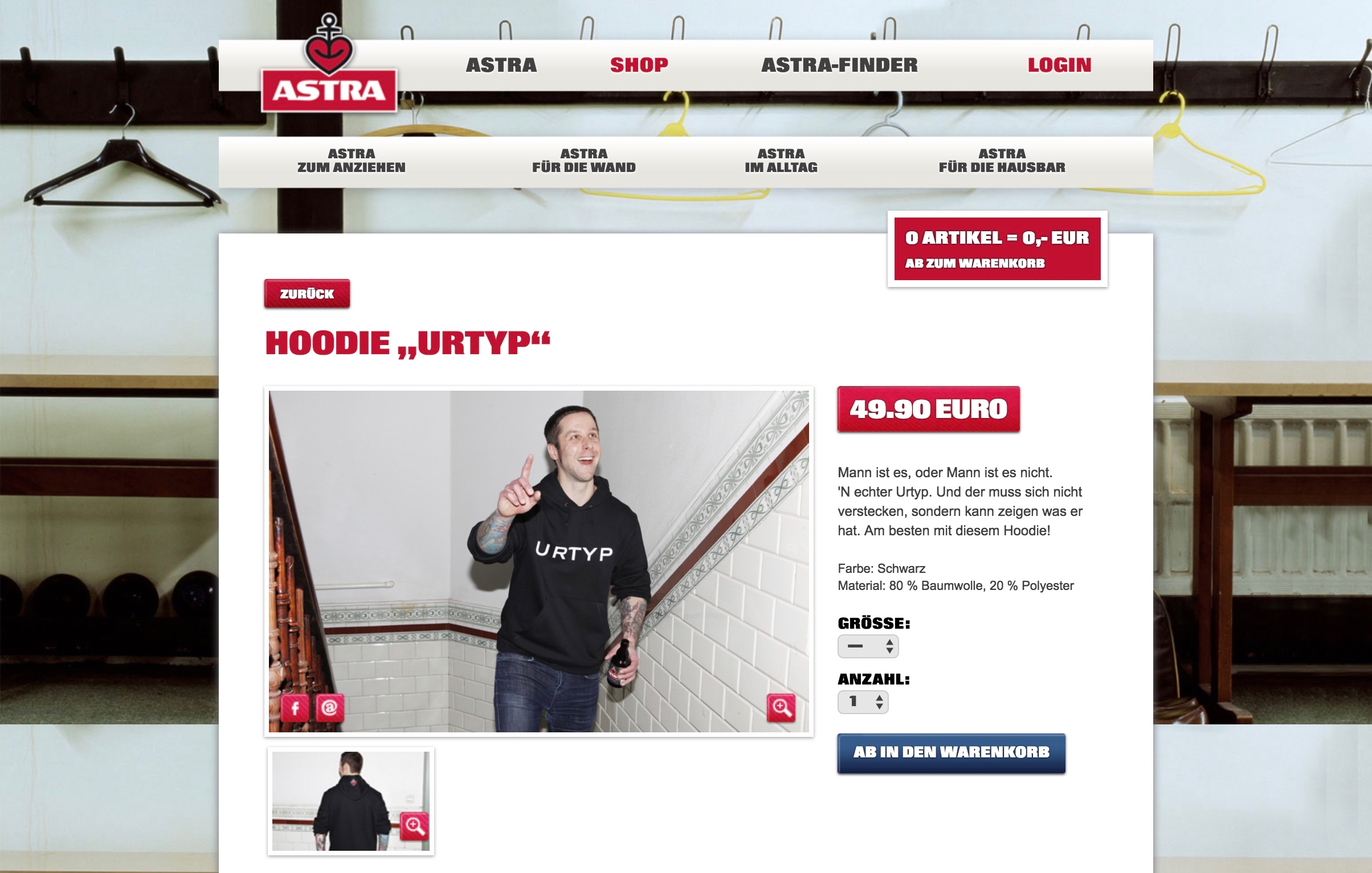 Astra Online Shop Hoddie Urtyp
